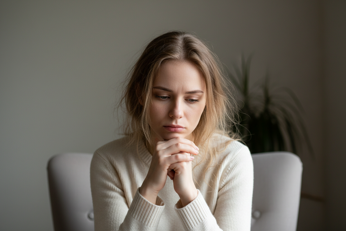 less hair image girl sad